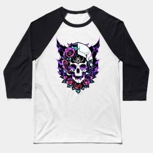 cyberpunk Flowers Baseball T-Shirt